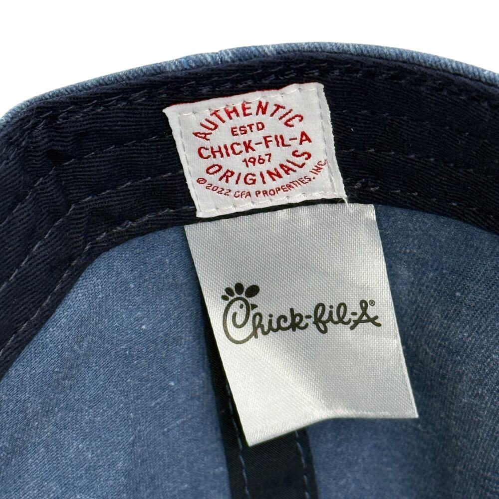 On My Way To Chick Fil A Denim Blue Baseball Hat Cap One Size Adjustable Uniform - Picture 8 of 8